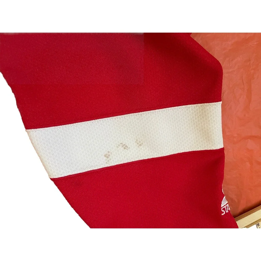 Vintage Red Starter Detroit Red Wings Hockey Jersey‎ Size Youth L/XL  Stained